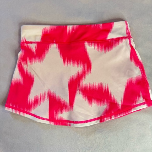GAP Fit Skort Pink and White Star Girls Skirt Activewear Sz M (8-9) - Picture 3 of 7